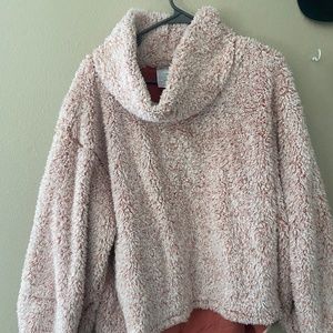 LuluLemon Pink Cowl Neck Sweater